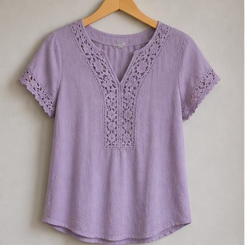 Lilac Ruffle Blouse